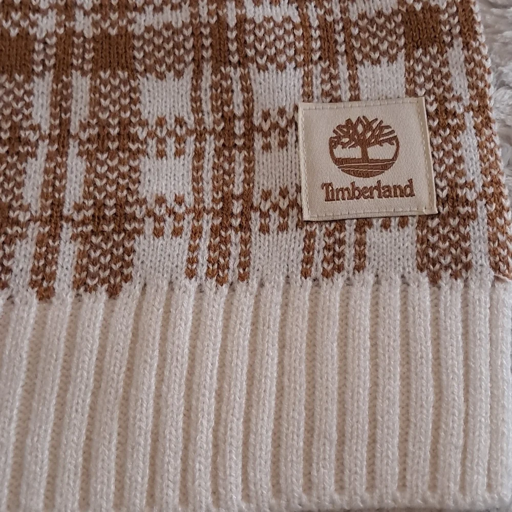 New Timberland Brown Plaid Scarf